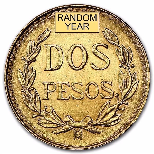 1945 Mexico Gold 2 Pesos AGW .0482