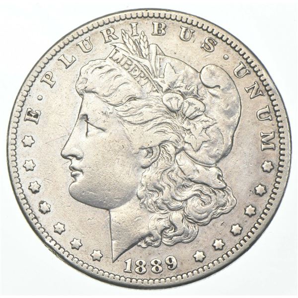 1889-CC Morgan Silver  Dollar AU-58 RARE KEY DATE! ONLY 350,000 MINTED