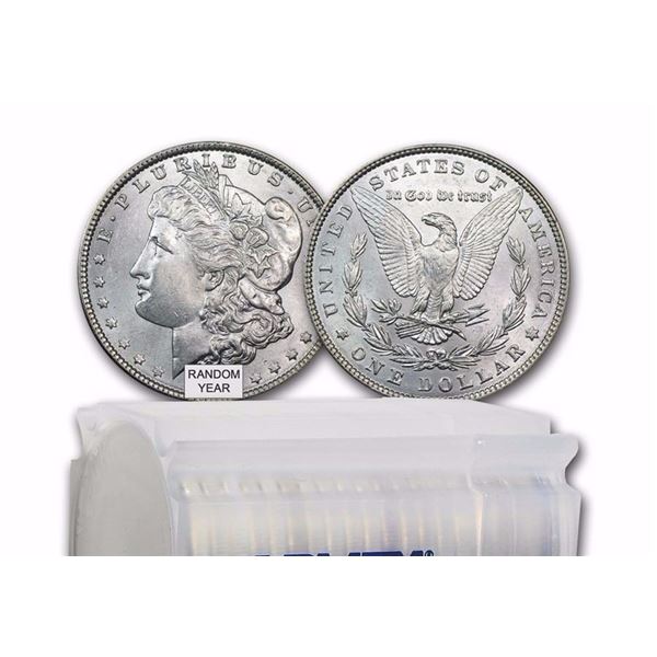 1878-1904 Morgan Silver Dollars ALL BU MS-63 (20-Count Roll Mixed Years)