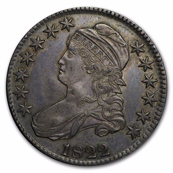 1822 Capped Bust Half Dollar AU-58 Almost 200 Years Old