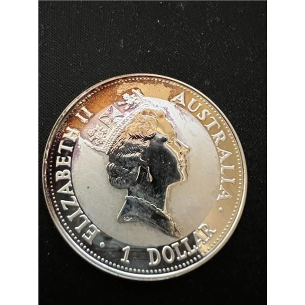 1992 Australian 1 Oz  .999 Pure Silver $1 Kookaburra