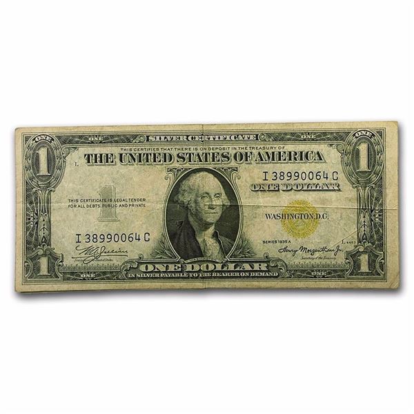 1935-A $1.00 Yellow Seal North Africa Fine