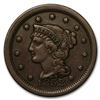 1852 Large Cent, Braided Hair, Choice AU++ Early Date Copper