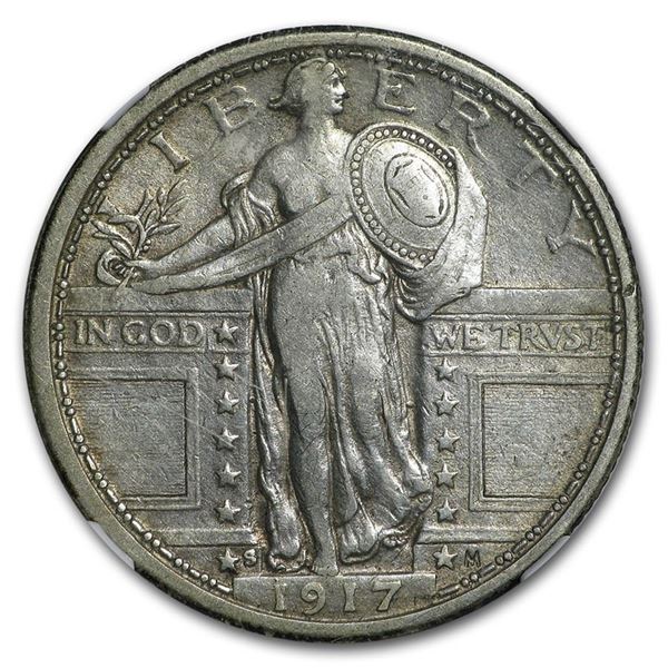 1917-S Standing Liberty Quarter Type-I AU