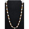 Image 1 : #255-NATURAL TIGER EYE & FRESH WATER PEARL NECKLAC