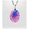 Image 1 : 20)  OVAL TRANSLUCENT HOT PINK & BLUE DRAGON'S