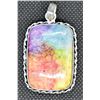 Image 1 : #40-NATURAL RAINBOW SOLA QUARTZ PENDANT