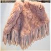 Image 1 : BLANC NOIR REAL FUR ROSE PINK SHAWL PULLOVER O/S
