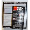 Image 1 : K&N HIGH FLOW AIR FILTER WASHABLE W/ CLEANING KIT