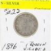 Image 1 : 1896  NEWFOUNDLAND 20 CENT COIN - SILVER