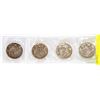 Image 1 : LOT OF 4 CANADIAN SILVER 50 CENT COINS