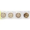 Image 2 : LOT OF 4 CANADIAN SILVER 50 CENT COINS