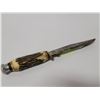 Image 1 : ANTIQUE BOWIE STYLE KNIFE W/ ANTLER HANDLE