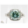 Image 1 : BZ814-50 14K WHITE GOLD FANCY COLOURED MOISSANITE