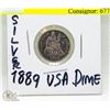 Image 1 : 1875 USA SILVER SEATED LIBERTY DIME