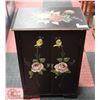 Image 1 : DECORATIVE ACCENT CABINET W/ FLOWERS ON THE FRONT