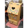 Image 1 : HAND PAINTED WOOD POTATOE BIN 30" TALL