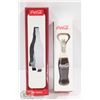 Image 1 : COCA-COLA ICE TONGS + LIQUID FILLED BOTTLE OPENER