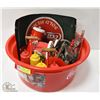 Image 1 : COCA-COLA PARTY TOTE W/ VARIOUS COKE COLLECTIBLES