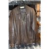 Image 1 : OCEAN WEST SIZE 40 BROWN LEATHER JACKET