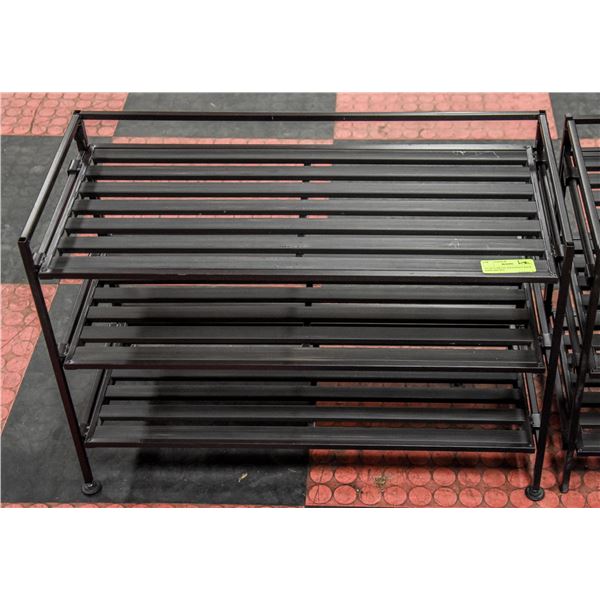 STURDY METAL SHOE/BOOT RACK - DARK BROWN,