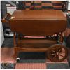 Image 1 : DARK WOOD TEA CART APPROX H-30" W-40" L-38"