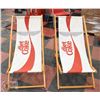 Image 1 : 2 X COCA-COLA WOODEN FRAME DIET COKE LAWN CHAIRS