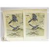 Image 1 : PAIR OF BLUE JAYS IN WINTER PRINTS