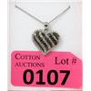 Image 1 : Half Carat Black & White Diamond Pendant