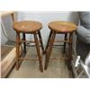 Image 1 : Pair of 24" Wood Stools