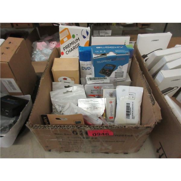 Box Lot of Assorted Electronics Accessories