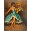 Image 2 : South American Oil on Canvas Dancer Signed