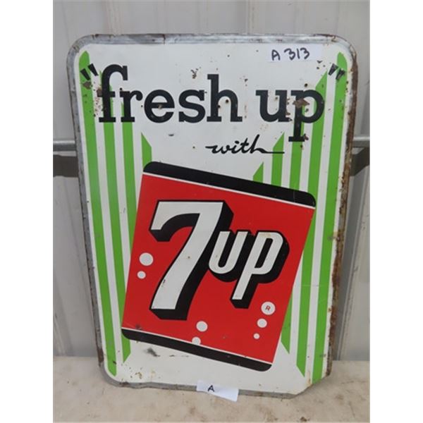 Metal Embossed 7Up Sign 19