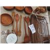 Image 2 : Wooden Tray, Dishes, Punch Set & Glasswares