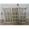 Image 1 : 3 Vintage Window Panes 45" x 20"