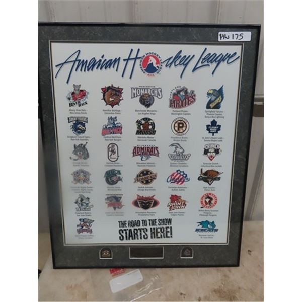 American Hockey League Picture including Moose 2001-2002 Season - 29" x 24"