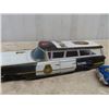 Image 3 : 4 Police Cars- Tonka Jeep, Metal Friction Police Wagon, Corgi Police Car & London Toy , Metal Police
