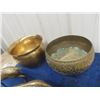 Image 4 : 5 Brass Items - 2 Planters, 2 Deer Ornaments biggest 12" x 8" , 1 Crocodile Nut Cracker