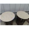Image 2 : 2 Empire Model 6000 75 Watt End Table Speakers with Marble Top 24" Tall 18" Round - not sure if work