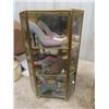 Image 5 : Painted Shoe Polish Kit, Brass & Glass Display w/ Shoe Ornaments plus 2 sconce shelves