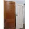 Image 2 : 3 Vintage Wooden Solid Doors- 1)30" x 74" 1)28" x 77", 1) 24" x 74"