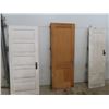Image 4 : 3 Vintage Wooden Solid Doors- 1)30" x 74" 1)28" x 77", 1) 24" x 74"