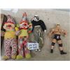 Image 1 : Vintage Plush Clowns & Wreslting Figure