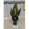 Image 1 : Blown Art Glass Vase 20" Tall