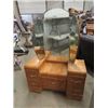 Image 1 : Vanity Dresser w/ Tri Mirror- 25" x 44" x 17"- w/ Mirror 41" x 40"