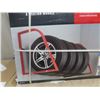 Image 2 : New Metal 5 Tire Wall Mount Rack & 4 New  17" Wheel Covers
