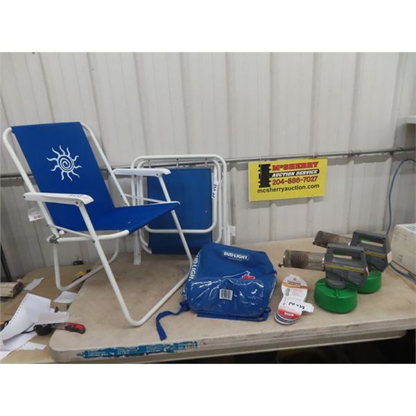 2 Folding yard Chairs, 2 Yard Foggers, Bag Cooler, Thermal Insole Inserts