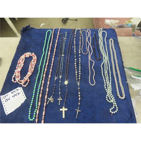 12 Beaded Necklaces - some retro & some Roseries