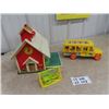 Image 1 : Fisher Price School House & Bus w/ Other Accessories