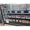 Image 10 : Original 6 NHL Large Wall Hanging 41" x 60" w/ Arenas, Cards & Pins